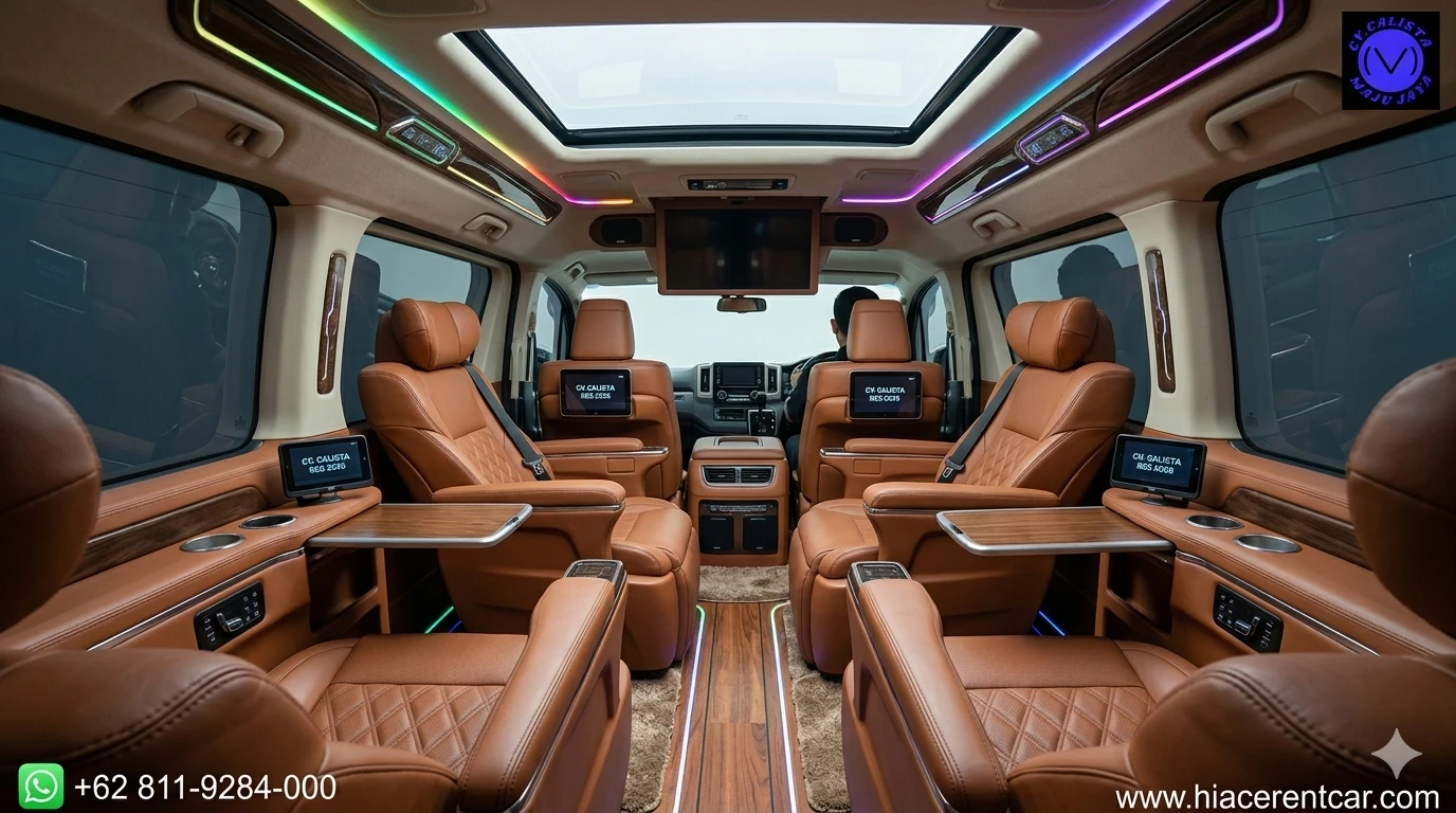 Spesifikasi Interior Hiace Luxury President Class Terbaik Calista Maju Jaya